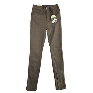 Cello Jeans Size 9 Green Women's Classic Straight Leg Stretch New with Tags